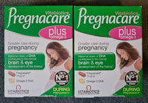 2 X Vitabiotics Pregnacare Plus Omega-3 - 56 Tablets (TOT 112 TABS) EXP 11/2026