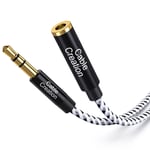 CableCreation 3.5mm TRS Jack Audio Extension Casque Câble Aux Mâle à Femelle pour Écouteur de Voiture Huawei P20 Xiaomi Redmi 5 Plus,Straight- 3m