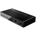 LINDY 2 Port KVM Switch HDMI 4K60, USB 2.0 & Audio 2 ports Commutateur KVM HDMI