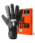 T1TAN Classic 1.0 Black-Out - Gants de Gardien de But - sans Protection des Doigts - Gants de Football pour Gardiens de But - Taille 9