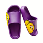 YIDPU Chaussons Sandale Femme Homme,Extra Large Pantoufles D'été Claquette Piscine Salle De Bain,Semelles Plastique Antidérapantes,Légères Imperméables,Plage Garçons Filles Enfants,Violet,44/45