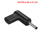 USB C PD till power Universal 5/9/12V Typ C till likström J 12V-3.5x1.35