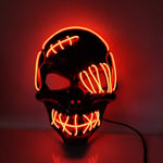 Halloween LED Skull naamari, punainen