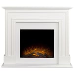 Adam Sandwell Electric Fireplace Suite in Pure White, 44 Inch