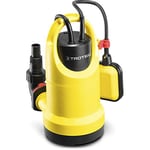 TROTEC Pompe submersible TWP 7506 E – Pompe pour eau claire – Débit 1300 l/h, profondeur d'immersion max. 7 m, clapet anti-retour, IP8X, raccord de tuyau simple