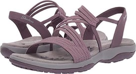 Skechers Femme Reggae Slim Appeal Sandales Bout Ouvert, Violet (Plum Gore Plum), 40 EU