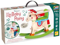 Lisciani - MONTESSORI BOIS - Mon Bébé Poney - Cheval à Bascule en Bois Electronique Parlant - Pour Enfants 1 à 3 ans - Développement Motricité et Équilibre – Stable et Sécurisé - Avec Sons & Mélodies