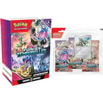 Pokémon JCC Lot de boosters Écarlate et Violet – Forces Temporelles & Ensemble de Trois boosters Écarlate et Violet – Forces Temporelles – Motorizard