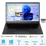 PC portable 15,6IPS Windows 11, 16 Go de RAM 512 Go SSD Intel Celeron N5095 (2,0 GHz) angle d'ouverture de 170° ordinateur portable