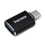 VulTech Adaptateur USB 3.0 to Type C ADP-02P pour Transmission de données pour MacBook Pro, Samsung et Huawei, Noir