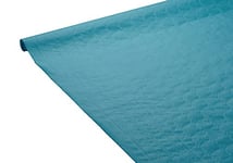 LE NAPPAGE ARTS DE LA TABLE Nappe Bleu Canard en Papier damassé - 1,18x6m