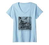 Womens Banff, Alberta Canada Canadian Moose Mama and Baby Souvenir V-Neck T-Shirt