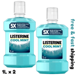 Listerine Antiseptic Mouthwash Cool Mint 1L x 2