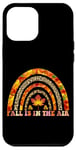 Coque pour iPhone 12 Pro Max Fall Is In The Air Léopard Feuilles Arc-en-ciel