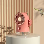 HG New Cat Spray Small Fan Usb Rechargeable Desktop Fan Mini Small Fan (With