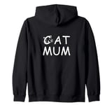 Cat Mum For Funny Feline Cat People & Jokes Zip Hoodie