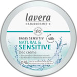 lavera Deo Creme NATURAL & SENSITIV - 0% sels d' aluminium - vegan - 48h - cosmétiques naturels certifiés - d’aloe vera bio et de minéraux naturelss - formule sans alcool - 50ml