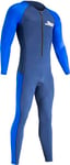 CRESSI Wahoo Man Monopiece Wetsuit Blue/Light Blue 2mm S/2 - Men's One-piece Wetsuit in Premium Neoprene 1.5/2mm and Elastane Perfect for Various Water Activities, Blue/Light Blue, S/2