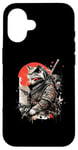 Coque pour iPhone 16 Tatouage kawaii japonais chat samouraï graphique hommes femmes enfants