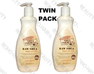 2 X Palmers Raw Shea Butter Formula with Vitamin E Body Lotion With Pump 400ml