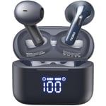 TOZO T21 Wireless Earbuds, Bluetooth 5.3 Earphones, Semi In Ear Buds, Dual Mic Call Noise Cancelling Wireless Earphones, Bluetooth Earbuds with Wireless Charging Case, IPX8 Waterproof, 44H Playtime