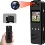 Mini Camera, 1080P HD & 120° Grand Angle Camera Pieton avec Objectif Rotatif 180°, Vision Nocturne Automatique & Détection de Mouvement Body Cam avec Enregistrement Vidéo et Audio.[G1338]