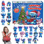 Anime Lilo & Stitch Figur Halloween Ängel Julkalender Box Kawaii Stitch Figur Actionmodell Leksaker Semestergåvor (Stitch Ny A) Stitch New A