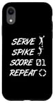 Coque pour iPhone XR Service Spike Score Repeat - Volleyball