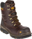 Caterpillar Mens Safety Boots Premier Leather Lace Up brown UK Size