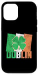 iPhone 12/12 Pro Shamrock Clover On Vintage Irish Flag Dublin Ireland Pride Case