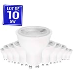 Barcelona Led - Pack x 10 - Ampoule led GU10 5W - Blanc Chaud