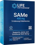 Life Extension SAMe S-adenosyl-methionine 400mg 30 Enteric-Coated Tablets Joints