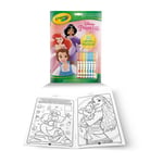 CRAYOLA- Album Activités & Coloriage Disney Princess, 32 Pages À Colorier Et 7 Mini-Feutres Lavables, 5807G