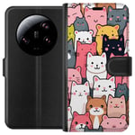 Plånboksfodral till Xiaomi 13 Ultra med Kattmönster motiv