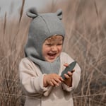 HUTTEliHUT TEDDY E-hut cotton fleece bear ears – eucalyptus - 4-6år