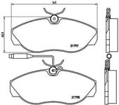 Bromsbelägg Brembo - Fiat - Ducato. Peugeot - Boxer. Citroen - Jumper