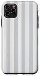 Coque pour iPhone 11 Pro Max Gris rayé mignon girly esthétique Preppy Stripe