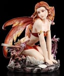 Automne Dragons Elfe Figurine - Eline Glisse - Figure de Elf Fée Statuette Fairy