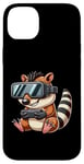 Coque pour iPhone 14 Plus Animal de joueur mignon avec des lunettes VR Cartoon