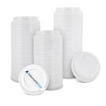 Nationwide Paper White 8oz Lids for Coffee Cup, Insulated Disposable Coffee Cups Lids for Takeaway Drinks, Leak Proof Lids for Triple Walled Ripple Coffee Cups - Case of 500 Lids