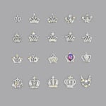 50 st Nail Charms Dekoration 3d Metall Krona Nail Studs Nail Legering Dekor1x1cm（Slumpmässig stil） 1x1cm