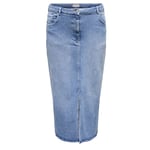 Jeanskjol Ayoe Maxi Slit Lt Med Blue Denim, 54, Light Medium Blue Denim