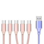 USB 2.0 TypA Hane till Micro USB Hane Adapter Splitterkabel USB till Type-C omvandlare Stöd för höghastighetsladdning 66W