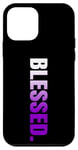 iPhone 12 mini Purple Blessed. Vertical Purple Color Graphic Case