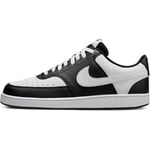 NIKE Homme Court Vision LO Sneaker, Black/White, 42 EU