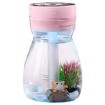 TUTI Cute Cool Mist Humidifier Office Bedroom Air Purifier Usb Charging Kawaii Air Humidifier With Led Light Air Moisturizing Bottle(Pink)