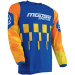 Crosströja moose racing - Qualifier blå orange tröja xxxxl polyester