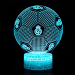 3D Phantom Fotbollslampa Real Madrid 7 Färger LED Touch Bordslampa Sovrum Nattlampa Present Nationaldag