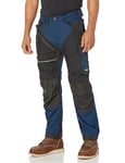 Snickers Workwear Men's Ruffwork Canvas Work Pants with Holster Pockets, Navy/Black, 32W x 32L