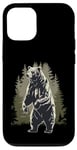 Coque pour iPhone 12/12 Pro Ours debout dans la forêt Majestic Wilderness Art